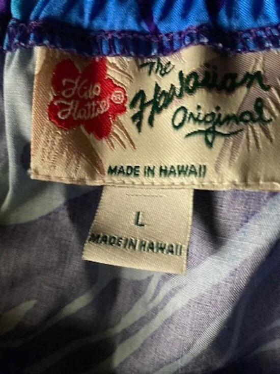 HILO HATTIE HAWAIIAN ORIGINAL ALOHA BLOUSE PEASANT FLOWER MADE IN HAWAII NWT L - Picture 8 of 9